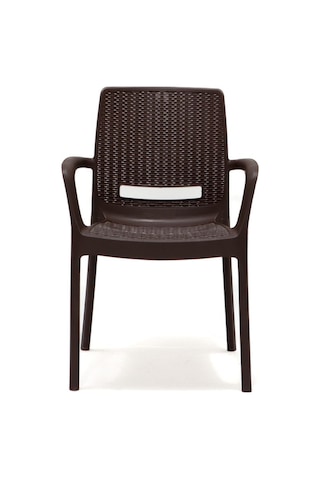 6 Adet Rattan Lüx Kahve Sandalye / Balkon-bahçe-teras Kahverengi