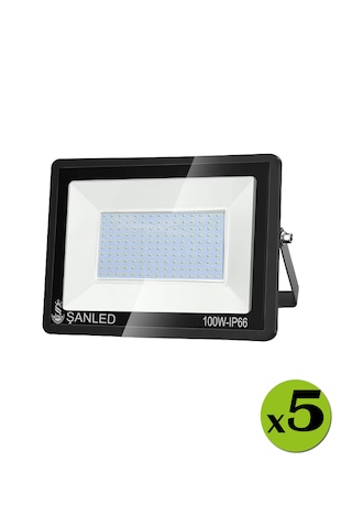 100w 9000 Lümen 6500k Beyaz Işık Led Projektör-5 Adet