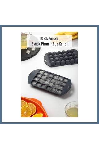 Buradabulabilirsin Büyük Antrasit Piramit Buz Kalıbı 13 24 2 Cm Bbz