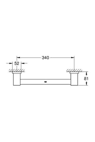 Grohe - Essentials Cube Banyo Tutamağı - G40514001- Krom