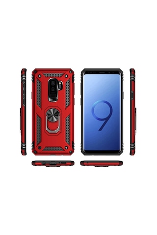 Samsung Uyumlu Galaxy S9 Plus Kılıf Zore Vega Kapak-Siyah