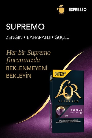 L'or Espresso 10 Supremo Kapsül Kahve 10 x 10'lu