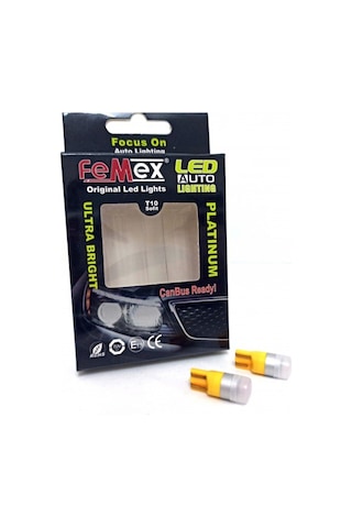 Femex T10 Ampul 1smd 3030 Chipset Mini Turuncu Led Aktif Canbus