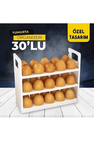 Mithra Life 3 Katlı 30 Bölmeli Buzdolabı İçi Yumurtalık Organizeri Mıt1094