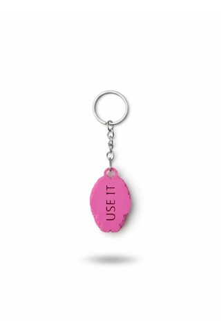 "use It" Mesajlı Pembe Beyin Anahtarlık - Yaratıcılığınızı Ve Zekanızı Yanınızda Taşıyın Pembe