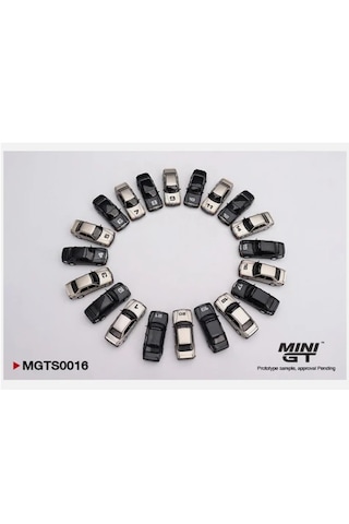5000 Limitli Nadir Koleksiyonluk 20 Adet Mini Gt 1:64 1984 Nürburgring Race Of Champions 20 Cars Set, Mercedes 190e Çok Renkli
