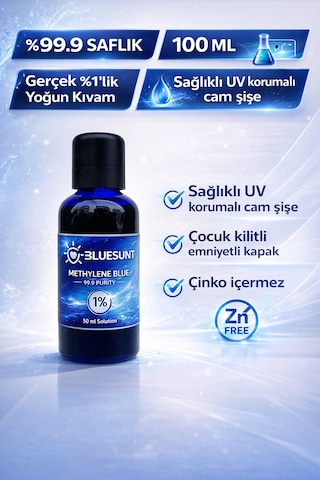 Bluesunt Metilen Mavisi - Methylene Blue %1 %99.9 Saflık 50 ML