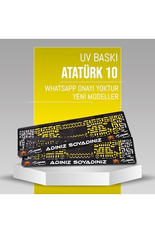 Atatürk 10 Plakalık, 2 Adet Premium Uv Baskı, Plakalıkhane