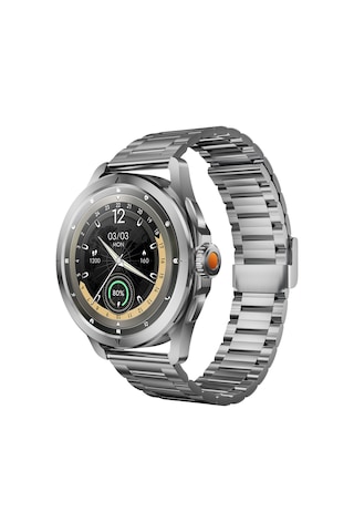 Kalobee Sk44 Business Amoled Ekran 3 Kordonlu Akıllı Saat İphone & Android Uyumlu,48 Mm Gümüş