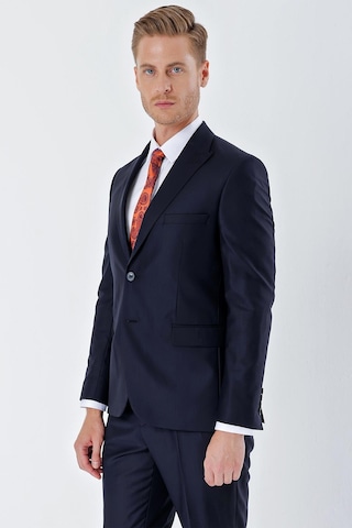 İmza Lacivert Gabardin Kırlangıç Yaka 6 Drop Slim Fit Dar Kesim Basic Takım Elbise 1001240011-lacivert Lacivert