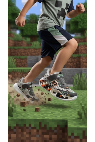 Nstil Günlük Unisex Çocuk Spor Ayakkabı Sneaker Cırtlı Rahat Hafif Konforlu Dayanıklı 02-03 Füme