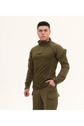 Terrien Delux Serisi Rahat Kesim Uzun Kollu Fermuarlı Üst Single Sword Erkek&kadın Taktik Kombat T-shirt Çok Renkli