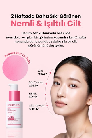 Cilde Dolgun, Işıltılı Ve Sıkı Görünüm Kazandıran Serum Realbarrıer Pdrn Glow Repair Serum