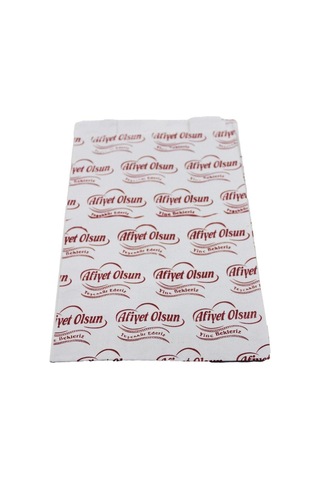 Afiyet Olsun Baskılı Körüklü Esmer Kağıt Kese Kağıdı - 11,5x20 Cm. - Ort. 210 Ad. - 1 Kg. - Paket Be