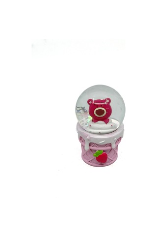 Işıklı Kar Küresi Pembe Ayıcık 7 Cm