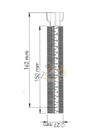 Kale V200 Ankastre Stop Valf Uzatma Parçası 15 Cm Gri