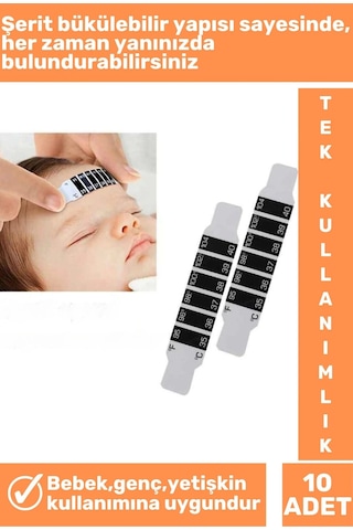 Tek Kullanımlık Çocuk Bebek Ateş Ölçer 10'lu