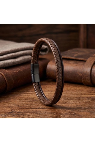Moncuk Design Kahverengi Çoklu Deri Bileklik 33513b5d3