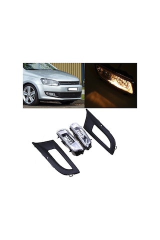Volkswagen Polo Sis Farı Seti Çerçeveli Oem Tip 2009-2015 Çiftduy