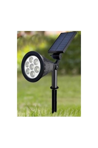 Solar Kazıklı Çim Armatür Cata 7w Güneş Enerjili Led Çim Lambası Bahçe Ağaç Aydınlatma Lambası Amber Işı