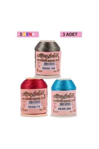 3 Adet Altınbaşak Oya Ve Dantel İpi 20 Gr - Royaleks - No: 074 -