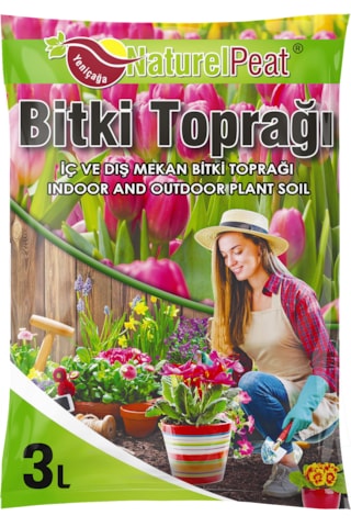 Naturel Peat Bitki Toprağı - 3 Litre 100