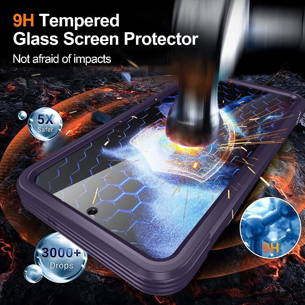 Samsung Galaxy S25 Fe İçin Manyetik Kılıf Pet Koruyucu Film Magsafe İle Uyumlu 360 Tam Kapsama Şeffaf Düşmeye Ve Çarpışmaya Dayanıklı