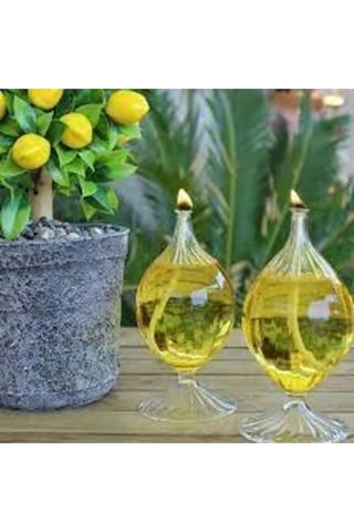 250ml Sarı Kandil Yağı Kokusuz Dumansız Bambu Gaz Lambası Yakıtı