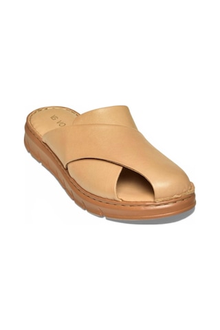 Fox Shoes Y555530103 Ten Hakiki Deri Comfort Ortopedik Taban Kadın Terlik Ten