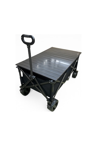 Yek Outdoor Katlanabilir Kamp Masalı Taşıma Arabası & Vagon Araba Siyah