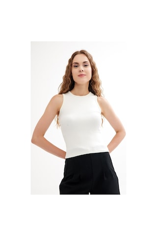 Cotenconcept Halter Yaka Fitilli Fitted Askılı Tişört-beyaz Beyaz
