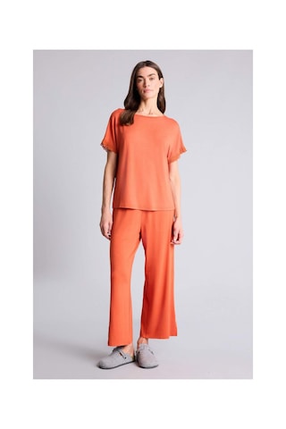 Defacto Basıc Pijama Takımı Üst Alt G7589ax26spog160 Turuncu-og160