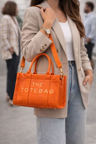 Alyora Premium Turuncu Tote Bag Şık & Günlük Kullanım Omuz Çantası