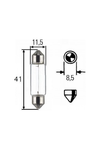 41mm C10w Sofit Halojen Oto Ampul 12v 2adet