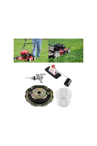 Besthome1 Universal 5-7 Galon Yakıt Tankı Kapak Seti - Metal Kapak, Yakıt Göstergesi Ve Vana İle