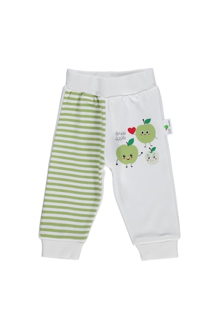Nova Baby Yeşil Ema Kokulu Ribanalı 1-9 Ay Tek Alt Bebe - Ekru
