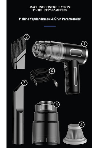 Taşınabilir El Tipi Elektrikli Süpürge Xcq-108-yeşil