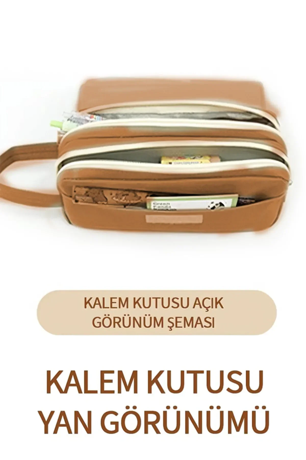 Sade Ve Şık Capybara Kalem Kutusu Kahverengi