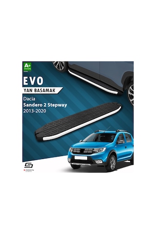S-dizayn Dacia Sandero 2 Stepway Evo Aluminyum Yan Basamak 173 Cm 2013-2020