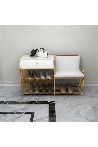 Loren Gold Metal Benç Ayakkabılık