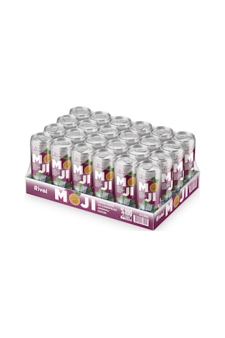 Rival Moji Limon, Nane Ve Çarkıfelek Meyvesi Aromalı Gazlı İçecek 250 Ml 24'lü