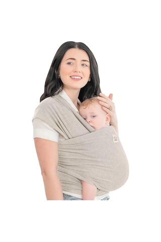 Keababies Bebek Taşıyıcısı, Nefes Alabilir, Ergonomik ve Eller Serbest Sarma Taşıyıcı Portbebe Bej Tek Ebat