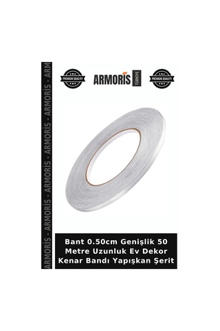Bant 0.50cm Genişlik 50 Metre Uzunluk Ev Dekor Kenar Bandı Yapışkan Şerit