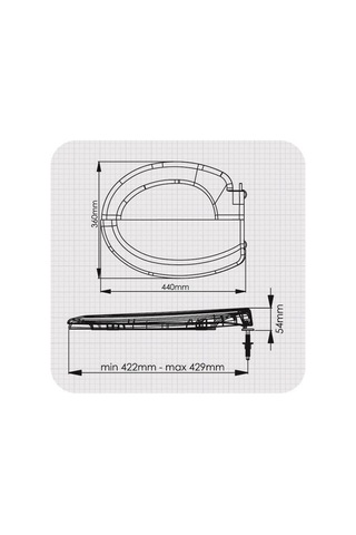 Rona Pembe Tisa ThermoPlast Standart Klozet Kapağı (Üstten Monte)