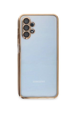 Samsung Galaxy Uyumlu A13 4g Kılıf Razer Lensli Silikon - Gold Mavi