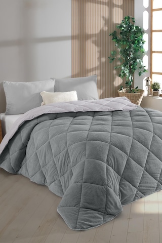 Tek Kişilik Lüx Wellsoft Yorgan Çift Taraflı Yorgan 155 X 215 Gri Gri