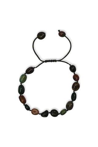 Kan Taşı Bileklik Makrome Ayarlı 675-6 Çok Renkli