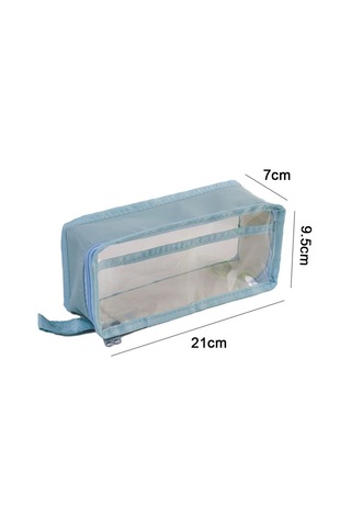 2'li Paket Marker Kalem Kalem Kutusu Okul Malzeme Çantası Mavi Th