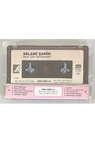 Selami Şahin Seni Çok Seviyorum Kaset Orjinal Dönem Kağıt Baskı 2.el
