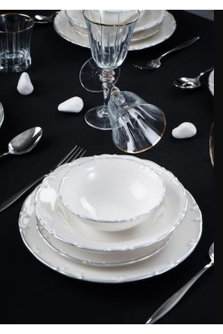 Acar'Liyana Silver 24 Parça Yemek Takımı 12343
